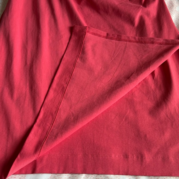 Soft Surroundings Coral Pink Surplice Faux Wrap 3/4 Sleeve Dress Petite Small - Picture 13 of 14